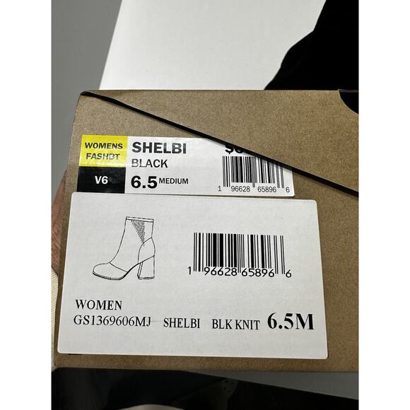 MIA Black Knit Shelbi Ankle Boots Women’s Size 6.5 With Box - Picture 7 of 7